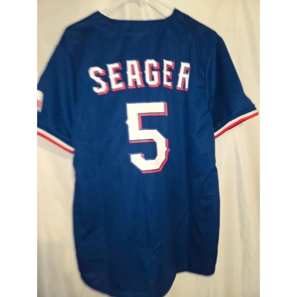 TX Rangers Seager #5 2023 World Series Men's Med Stadium Promo Jersey (LOC-97)